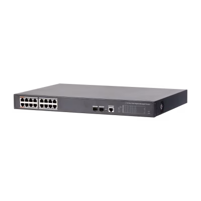 מתג רשת PoE מנוהל Gigabit 16 יציאות עם הספק 190W Dahua DH-PFS4218-16GT-190