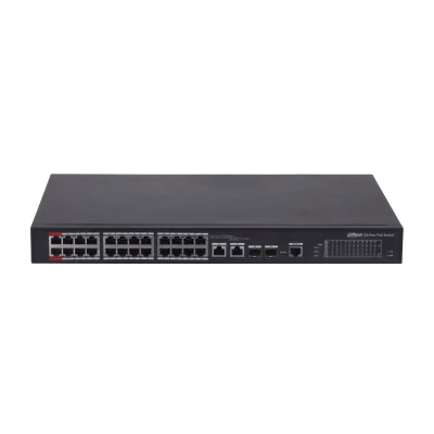 מתג רשת PoE מנוהל 24 יציאות עם הספק 240W Dahua DH-PFS4226-24ET-240