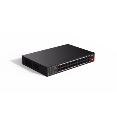 מתג רשת PoE כלכלי 24 יציאות עם הספק 190W Dahua DH-SF1026LP