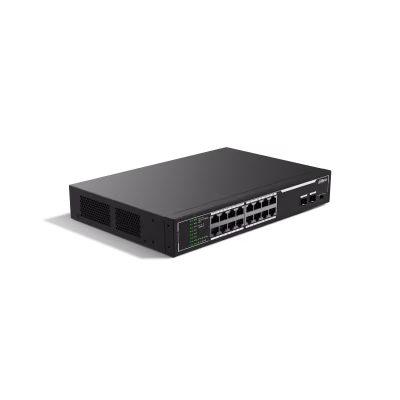 מתג רשת PoE Gigabit 16 יציאות עם 2 אפלינק SFP Dahua DH-SG1018LP-2F