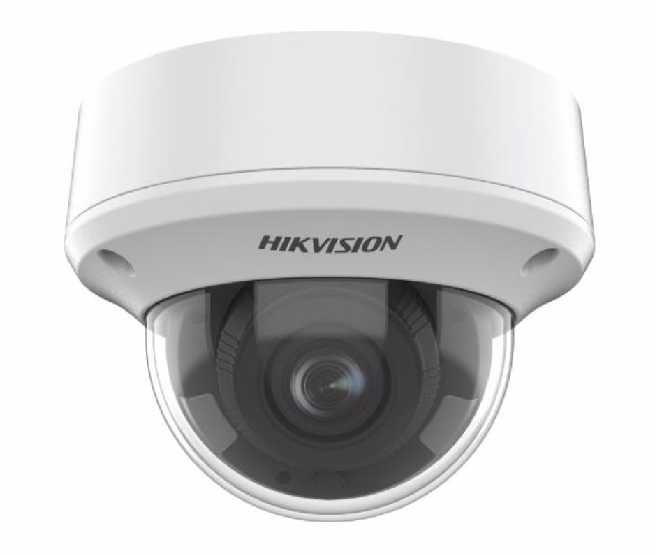 מצלמת אבטחה TVI כיפה עמידת ונדליזם 5MP עדשה ממונעת ראיית לילה 60 מ' Hikvision DS-2CE5AH8T-AVPIT3ZF