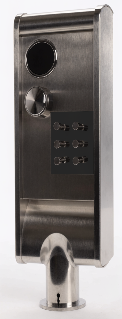 קודן מתכתי צר עם קורא קירבה ולחצן פעמון AC/DC - קו ECO (00-19-S)