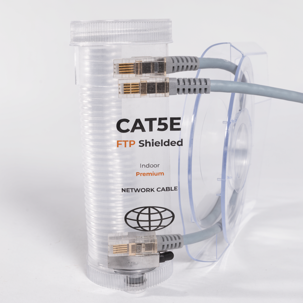 כבל מחשב מסוכך CAT5E/FTP נחושת מלאה תוף 500 מטר PREMIUM