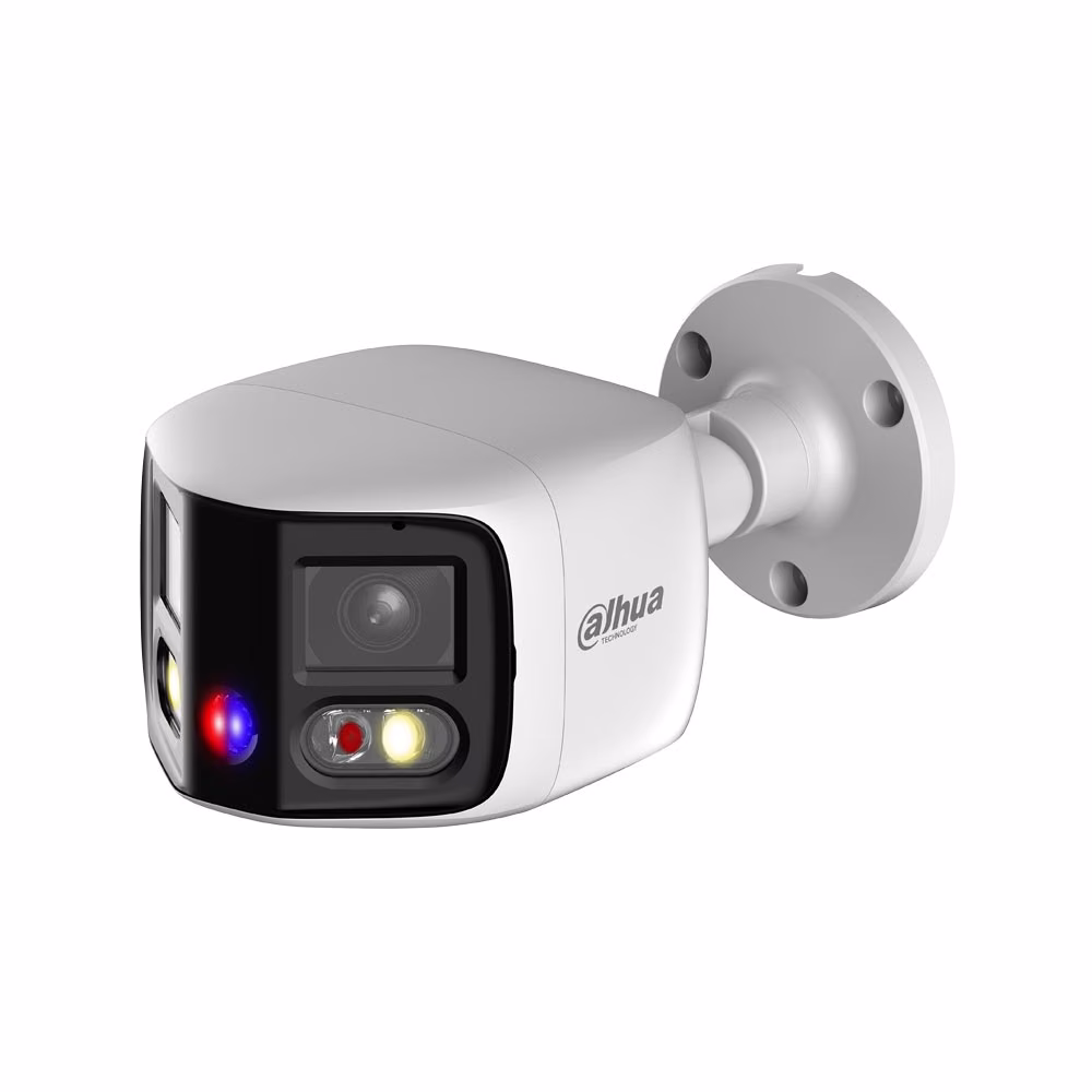מצלמת בולט פנורמית כפולה 8MP עם TIOC וצבע מלא רחב זווית 180 מעלות Dahua DH-IPC-PFW3849S-A180-AS-PV