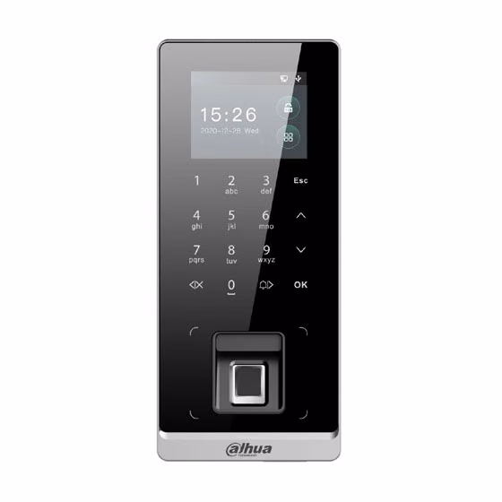 מסוף בקרת כניסה חיצוני עם מסך LCD טביעת אצבע ו-WiFi בדירוג IP65 Dahua ASI2212H-DW