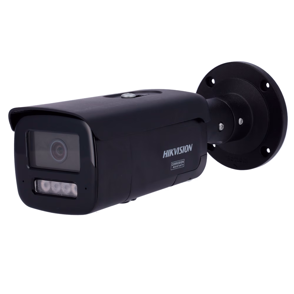 מצלמת אבטחה חיצונית בולט 8MP עם ColorVu 3.0 ותאורה היברידית, עדשת 2.8mm, צבע שחור - Hikvision DS-2CD2T87G3-LIS2UY/SR