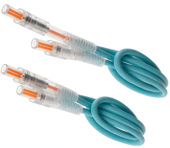 מגשר סיבים אופטי דופלקס LC-LC Multi Mode OM3 - אורך 2 מטר